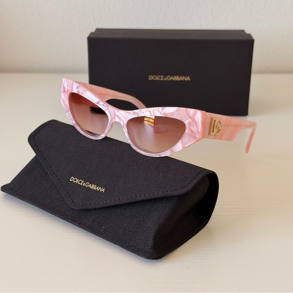 New! Dolce & Gabbana Pink Marble Sunglasses, DG4450 3231/13, Authentic